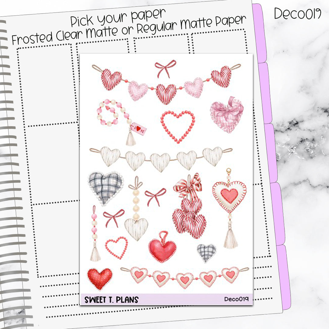 Deco Clipart Sticker Sheet (Deco-019) Valentine – Sweet T. Plans