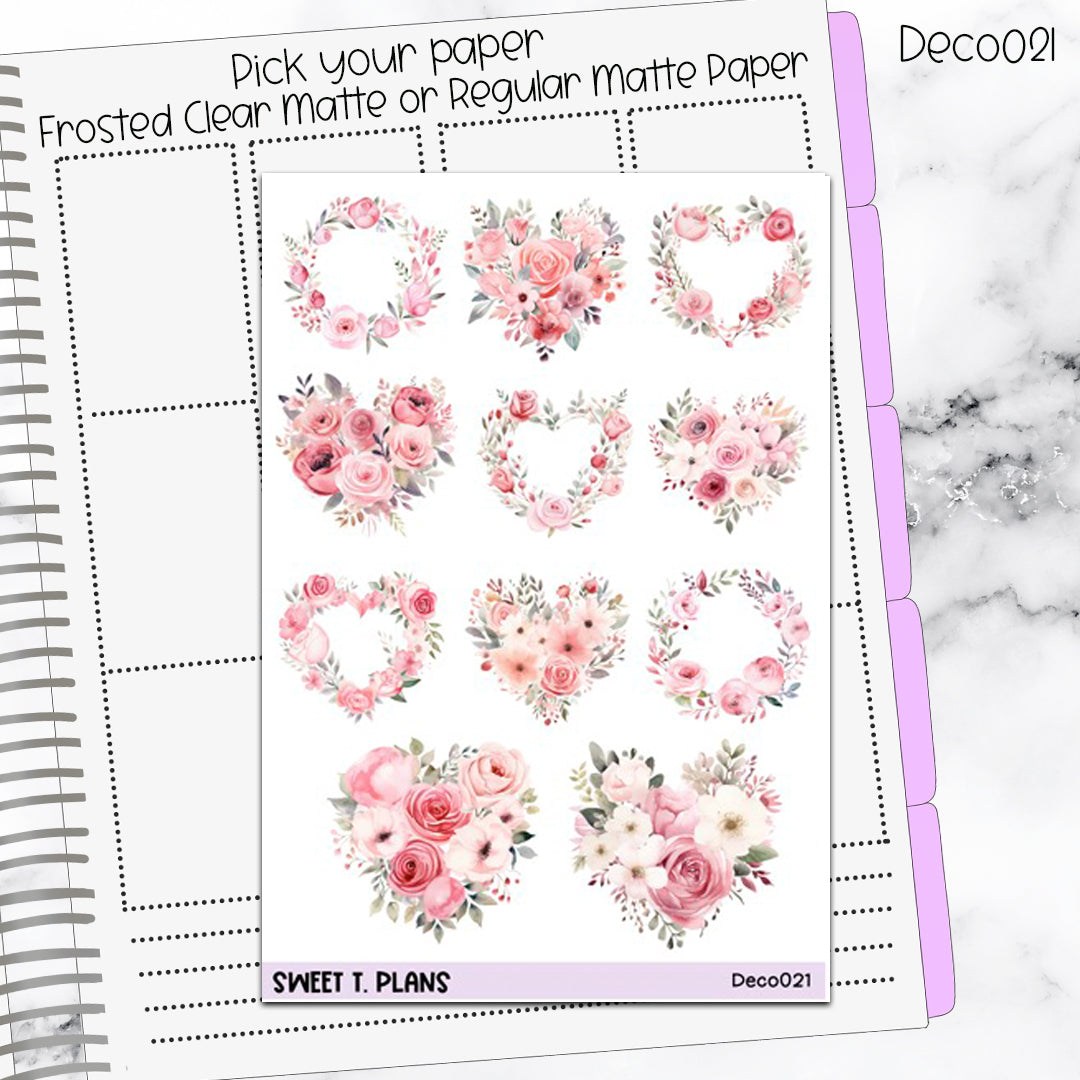 Deco Clipart Sticker Sheet (Deco-020) Valentine – Sweet T. Plans