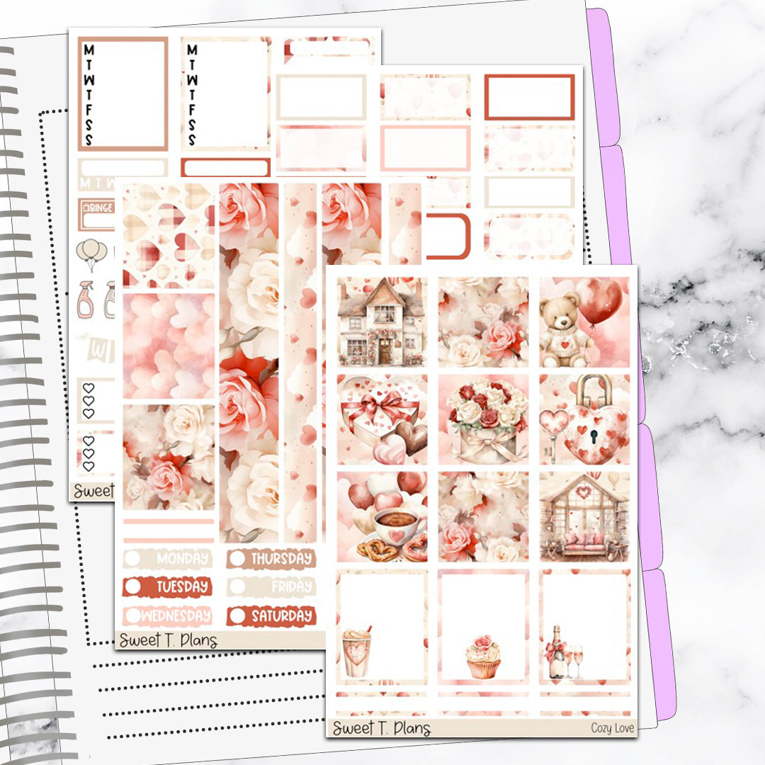 Printable Valentine's Day Stickers, Weekly Kit Stickers, Hobonichi Weeks  Printable, Valentine's Rabbit • DigiSparkles