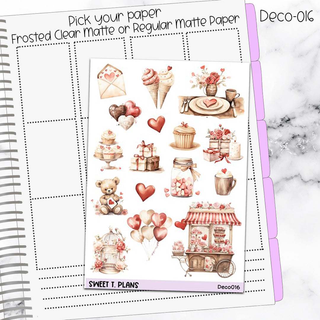 Deco Clipart Sticker Sheet (Deco-016) Valentine