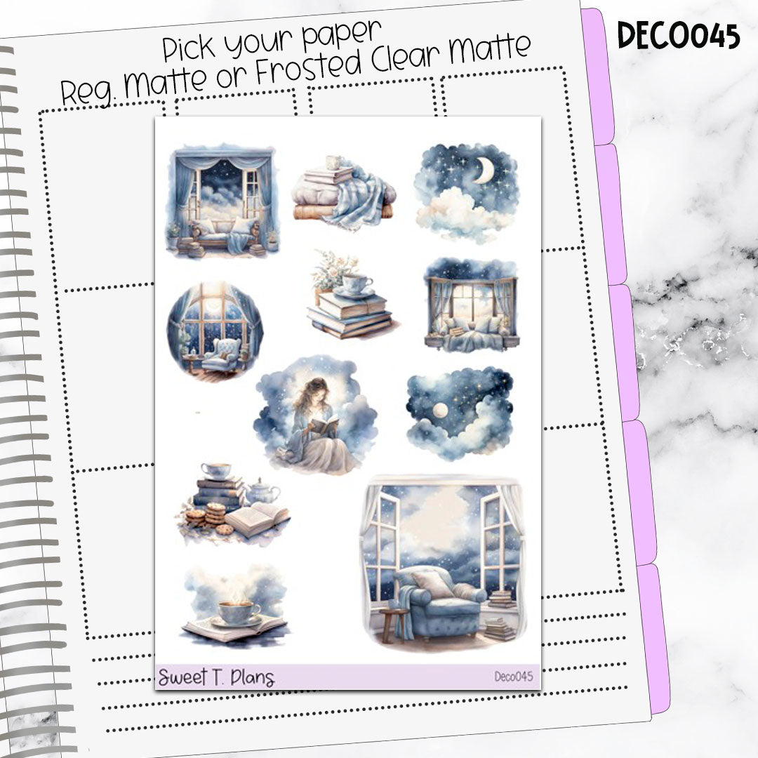 Deco Clipart Sticker Sheet (Deco-045) Books