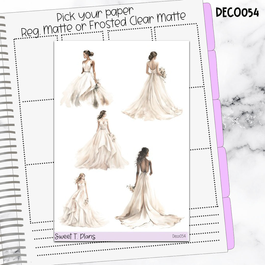 Deco Clipart Sticker Sheet (Deco-054) Wedding