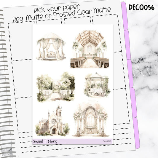 Deco Clipart Sticker Sheet (Deco-056) Wedding