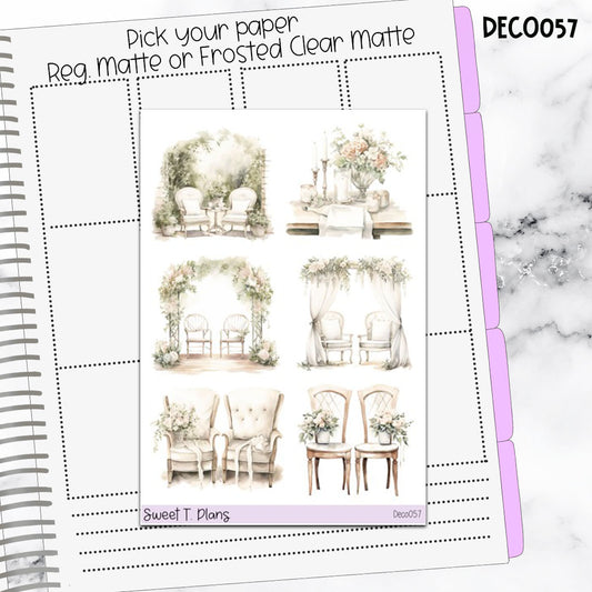 Deco Clipart Sticker Sheet (Deco-057) Wedding