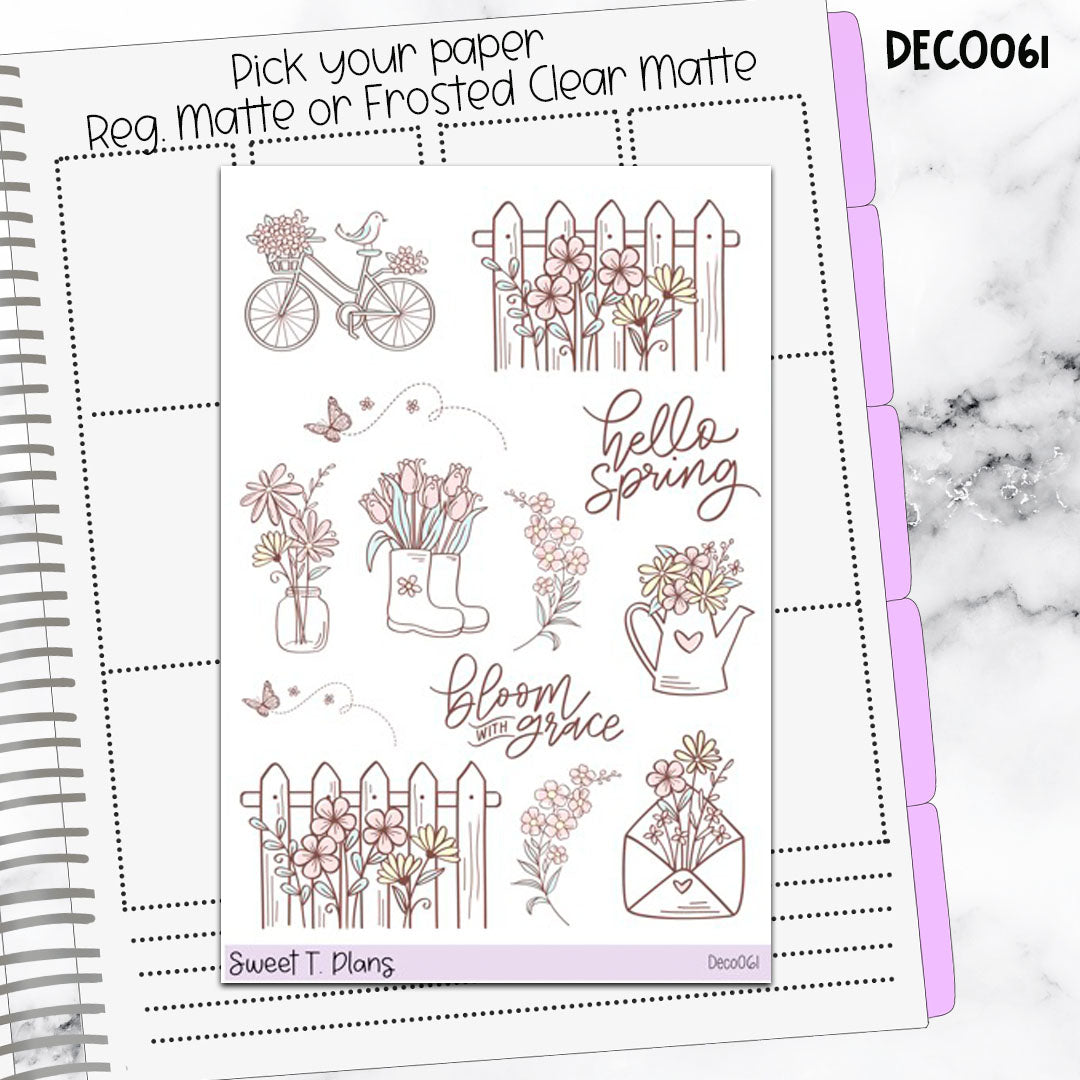 Deco Clipart Sticker Sheet (Deco-061) Spring