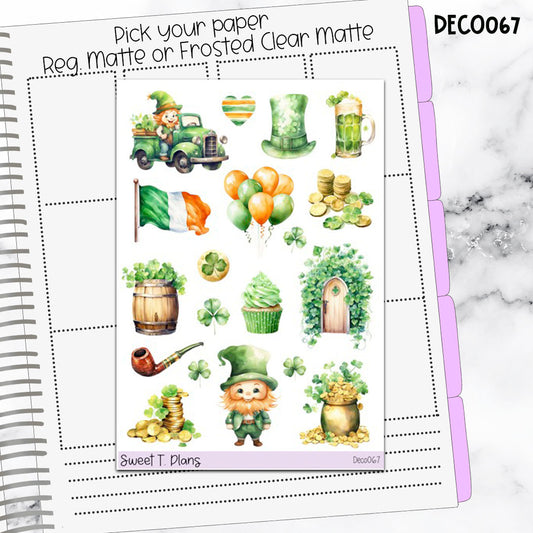 Deco Clipart Sticker Sheet (Deco-067) st Patricks