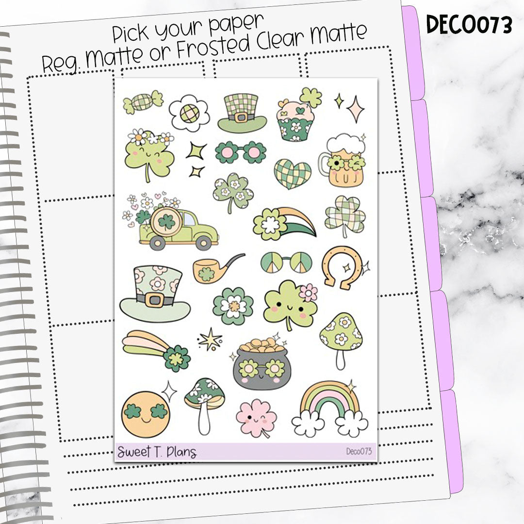 Deco Clipart Sticker Sheet (Deco-073) st partricks