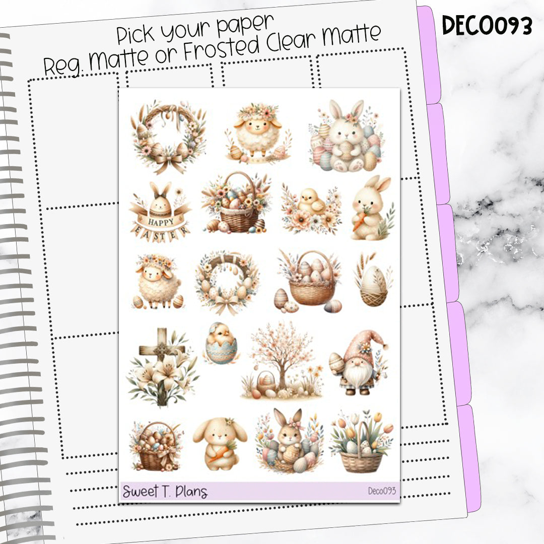 Deco Clipart Sticker Sheet (Deco-093) Spring Easter