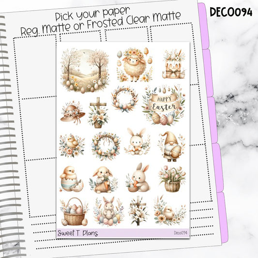 Deco Clipart Sticker Sheet (Deco-094) Spring Easter