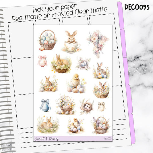 Deco Clipart Sticker Sheet (Deco-095) Spring Easter