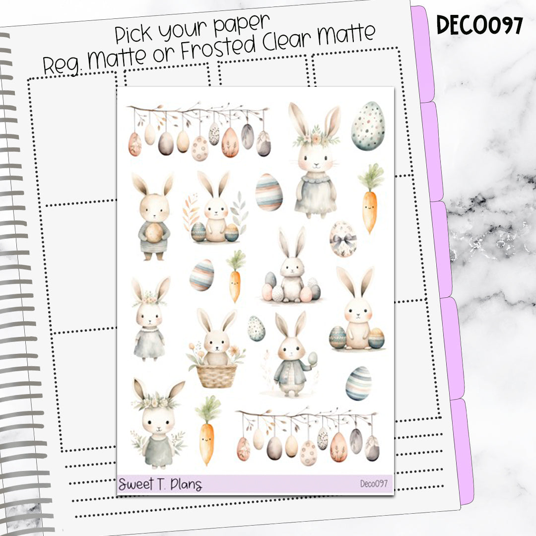 Deco Clipart Sticker Sheet (Deco-097) Spring Easter