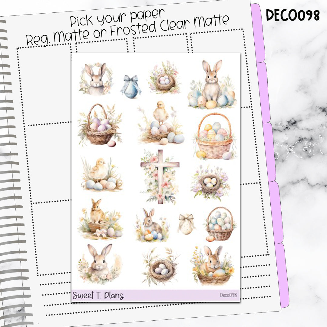 Deco Clipart Sticker Sheet (Deco-098) Spring Easter