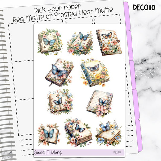 Deco Clipart Sticker Sheet (Deco-110) Reading Books