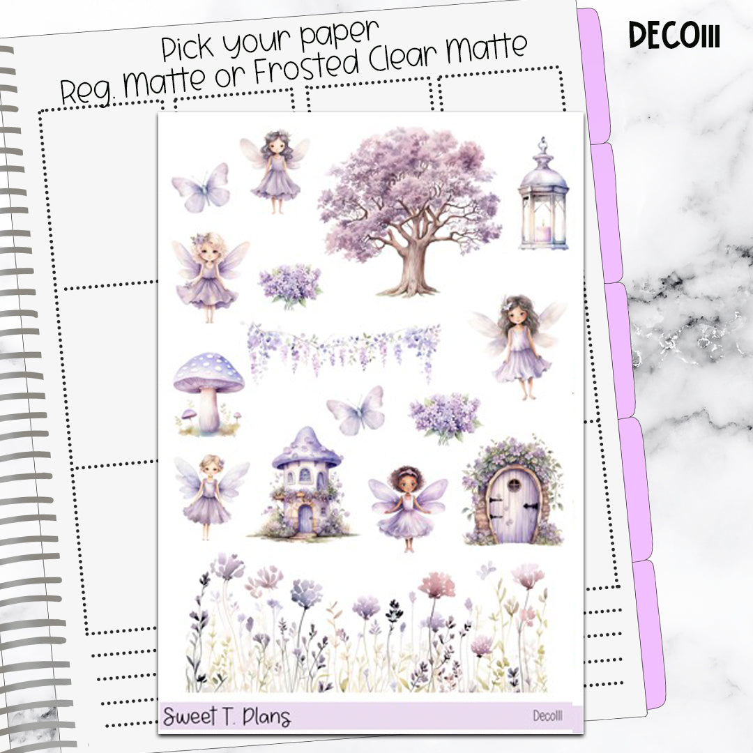 Deco Clipart Sticker Sheet (Deco-111) Fairies