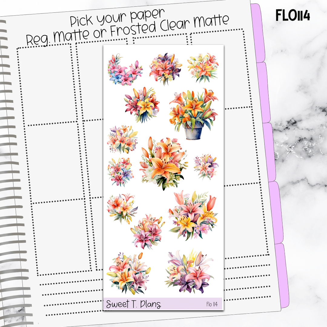 Floral Sticker Sheet (FLO114)