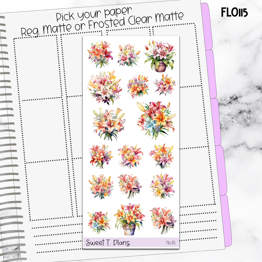 Floral Sticker Sheet (FLO115)