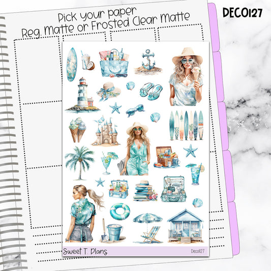 Deco Clipart Sticker Sheet (Deco-127) Summer