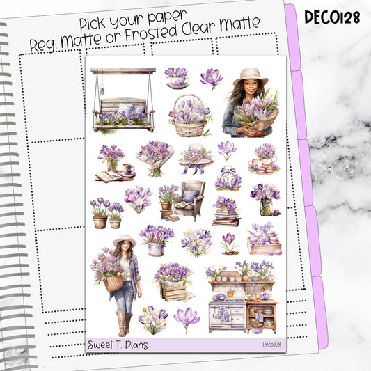 Deco Clipart Sticker Sheet (Deco-128) Spring