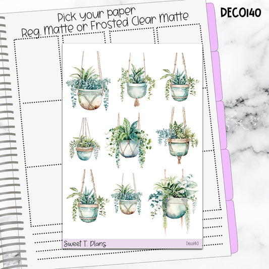 Deco Clipart Sticker Sheet (Deco-140) Plants