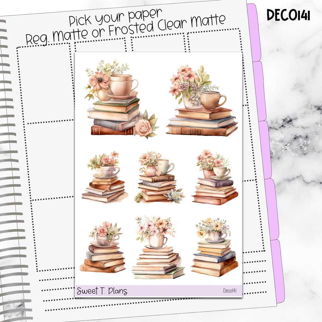 Deco Clipart Sticker Sheet (Deco-141) Books