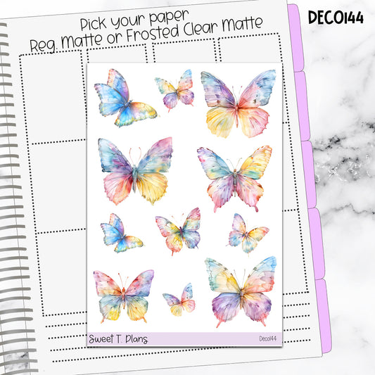 Deco Clipart Sticker Sheet (Deco-144) Butterflies