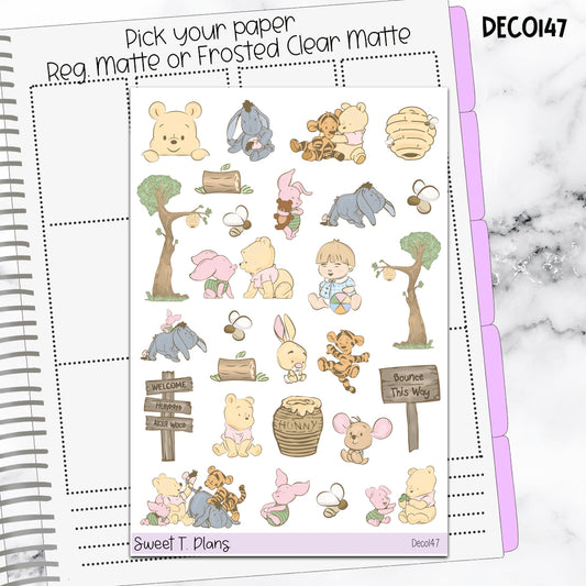 Deco Clipart Sticker Sheet (Deco-147)Bear and Friends