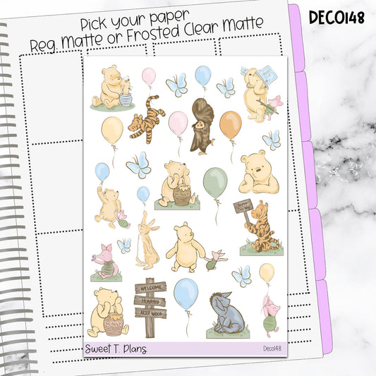 Deco Clipart Sticker Sheet (Deco-148)Bear and Friends