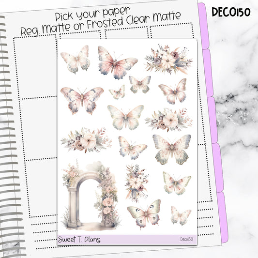 Deco Clipart Sticker Sheet (Deco-150)Butterflies