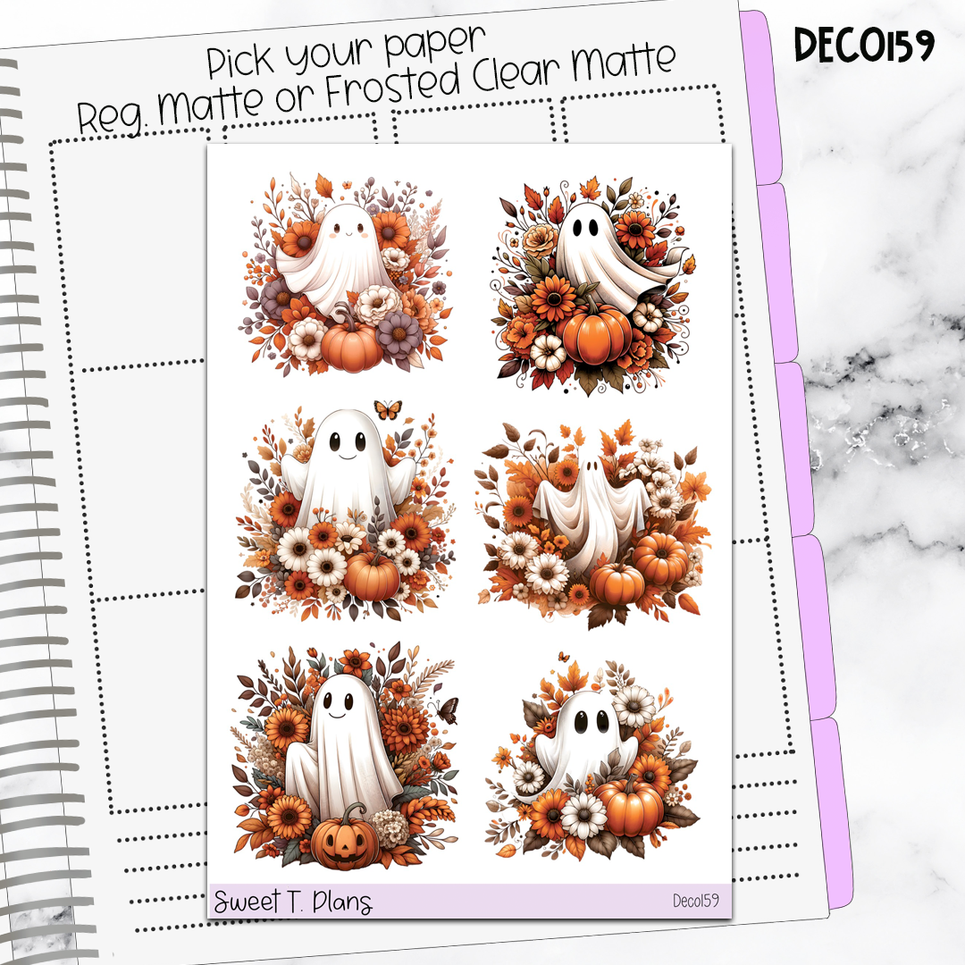 Deco Clipart Sticker Sheet (Deco-159) Fall Ghost