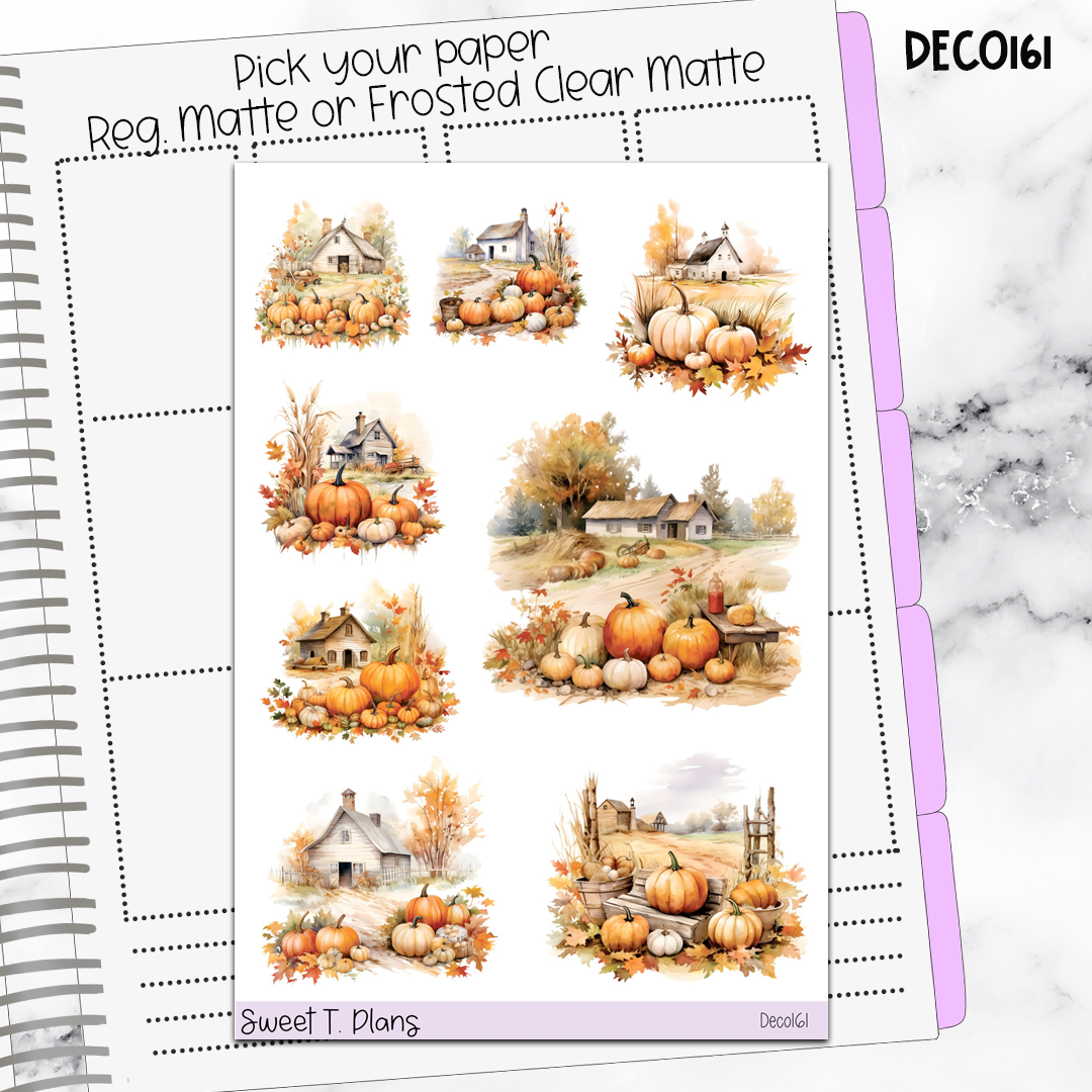 Deco Clipart Sticker Sheet (Deco-161) Fall Ghost