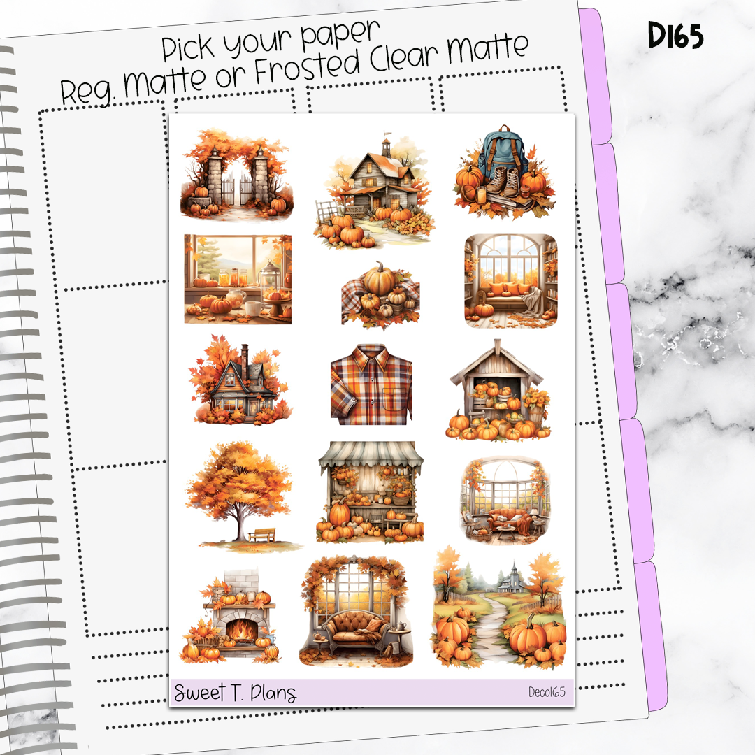 Deco Clipart Sticker Sheet (Deco-165) Fall Autumn