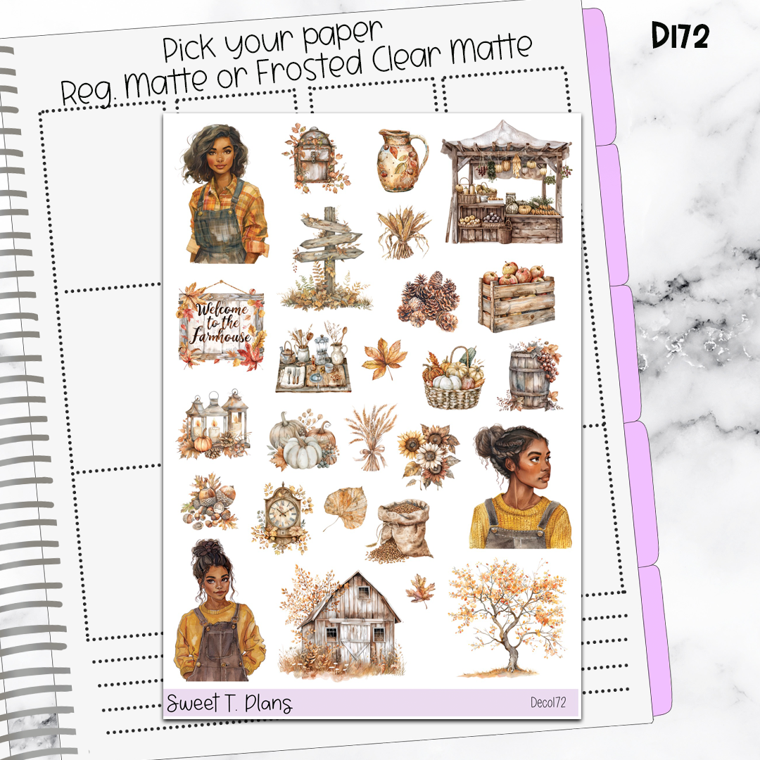 Deco Clipart Sticker Sheet (Deco-172) Fall Autumn