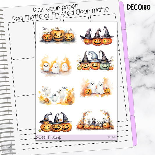 Deco Clipart Sticker Sheet (Deco-180) Halloween