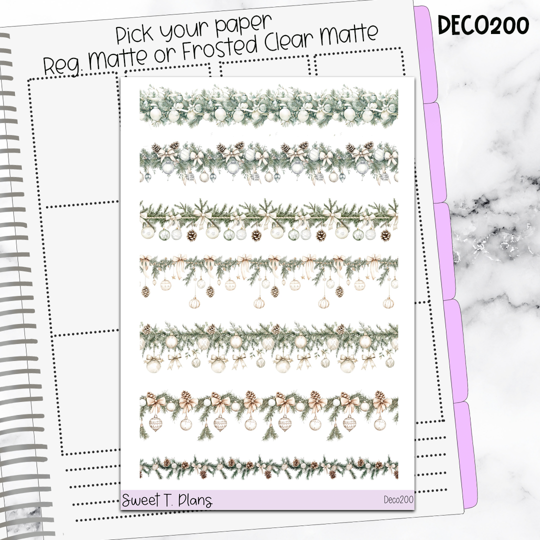 Deco Clipart Sticker Sheet (Deco-200) Christmas Borders