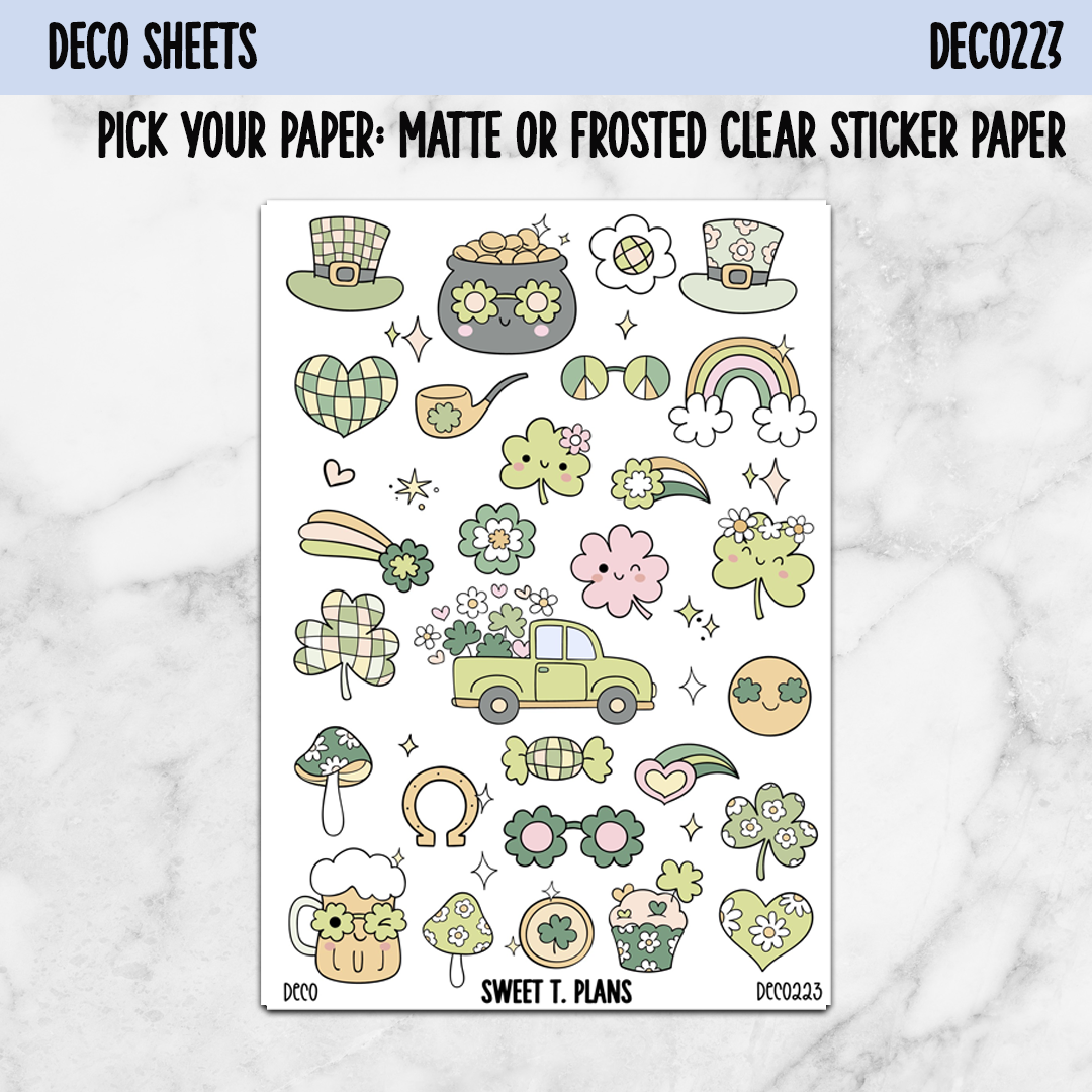 Deco Clipart Sticker Sheet (Deco-223) St. Patricks day