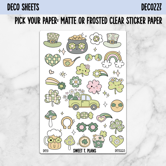 Deco Clipart Sticker Sheet (Deco-223) St. Patricks day