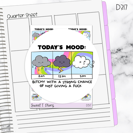 Quotes Today's Mood... Planner Sticker Sheet (D317)
