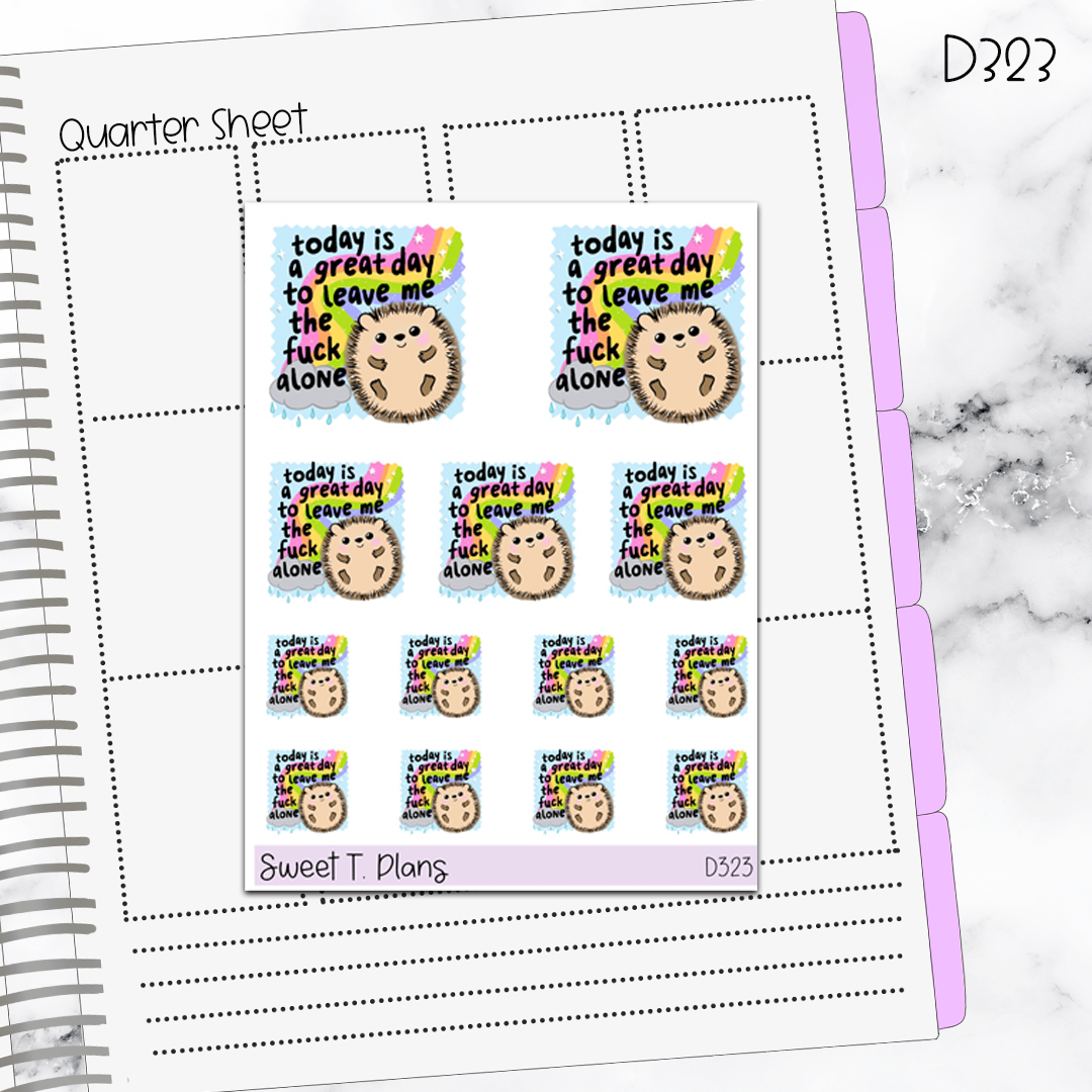 Quotes Today is a Great Day to Leave...  Planner Sticker Sheet (D323)