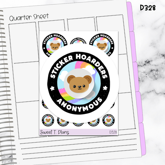 Quote Sticker Hoarders Anonymous Planner Sticker Sheet (D328)