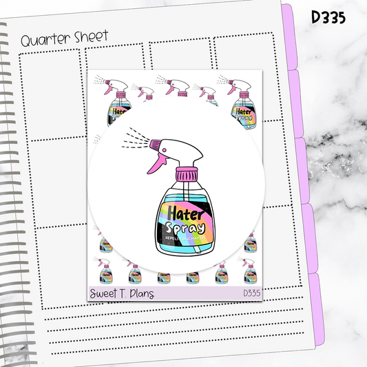 Quote Hater Spray Planner Sticker Sheet (D335)