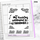 Quote My Weekend is Booked Planner Sticker Sheet (D354)