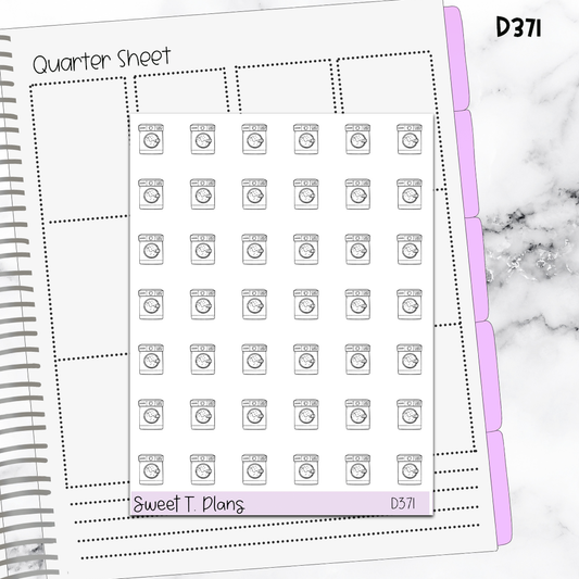 Doodle Laundry Planner Sticker Sheet (D371)