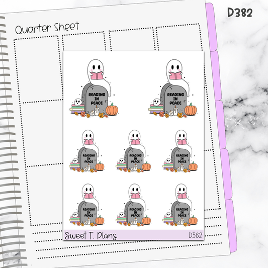 Doodle Reading In Peace Sticker Sheet (D382)