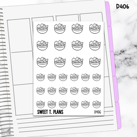 Doodle Salad Sticker Sheet (D406)