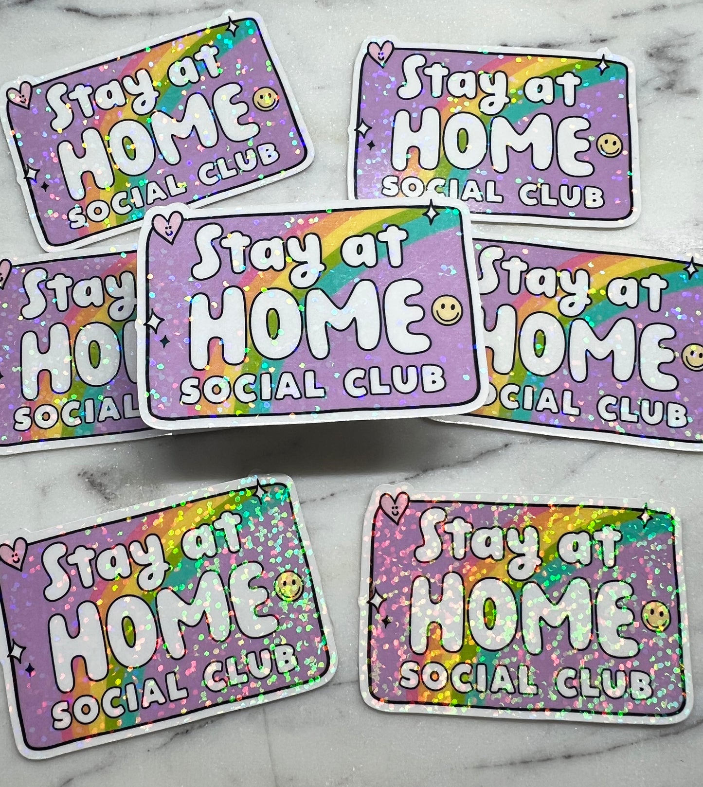 Stay At Home Social Club Die Cut Sticker