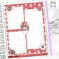 Sweets & Love Valentine Jumbo Sticker A5w B6 Hobonichi Cousin