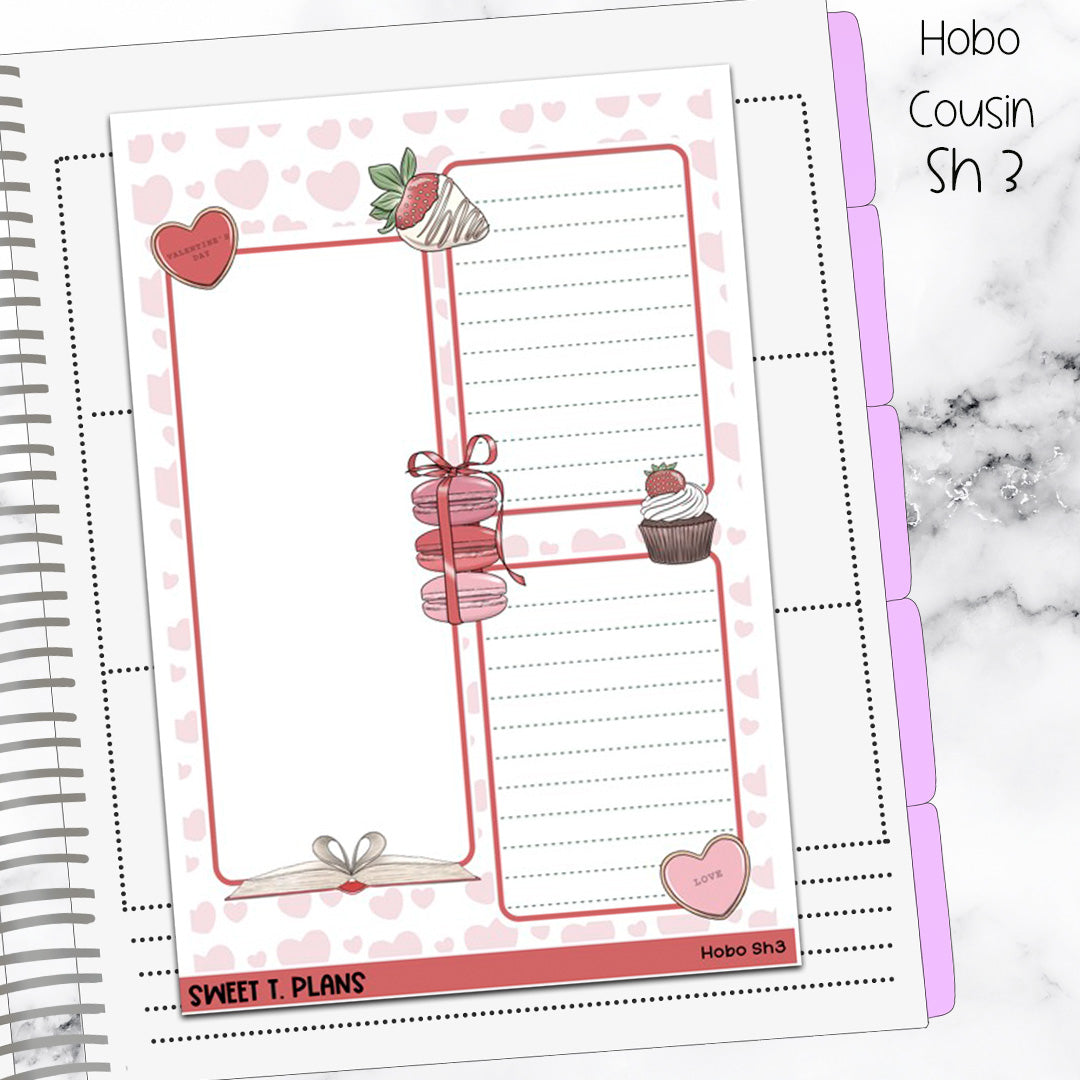 Sweets & Love Valentine Jumbo Sticker A5w B6 Hobonichi Cousin