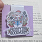 Frosty the Bookworm Magnetic Bookmark