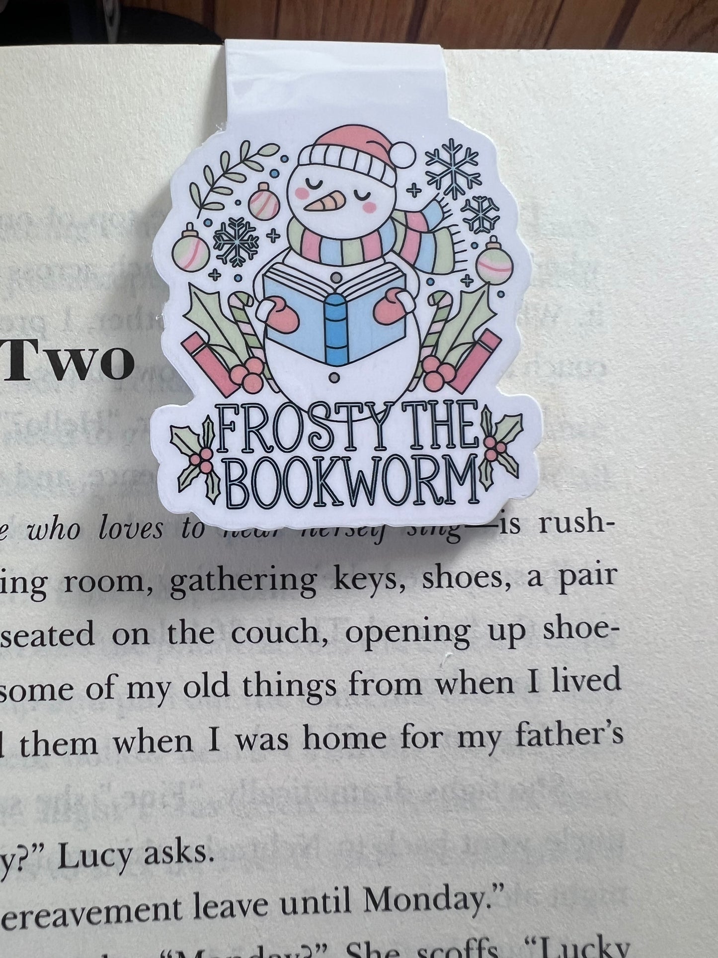 Frosty the Bookworm Magnetic Bookmark