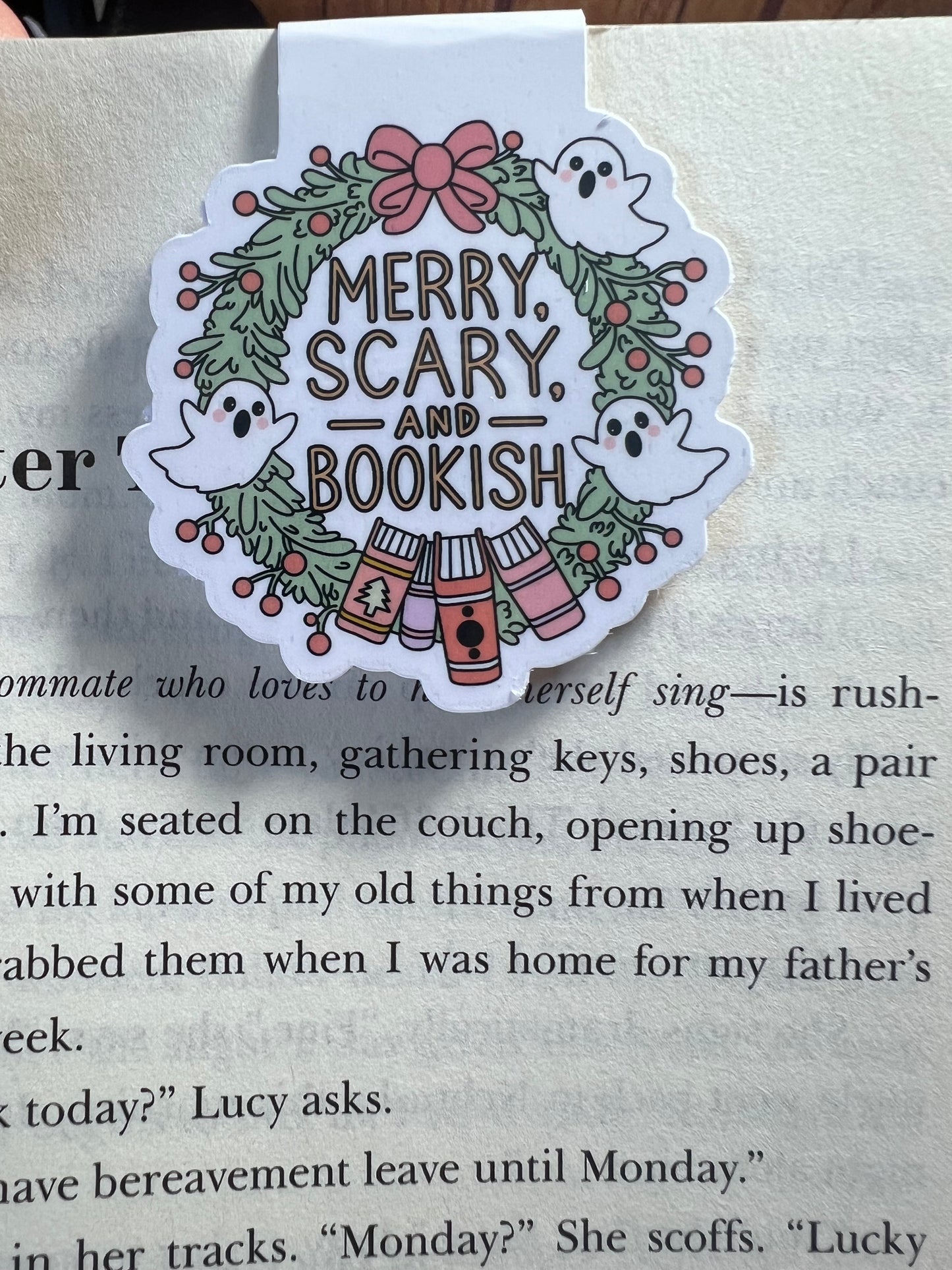 Merry Scary and Bookish Magnetic Bookmark